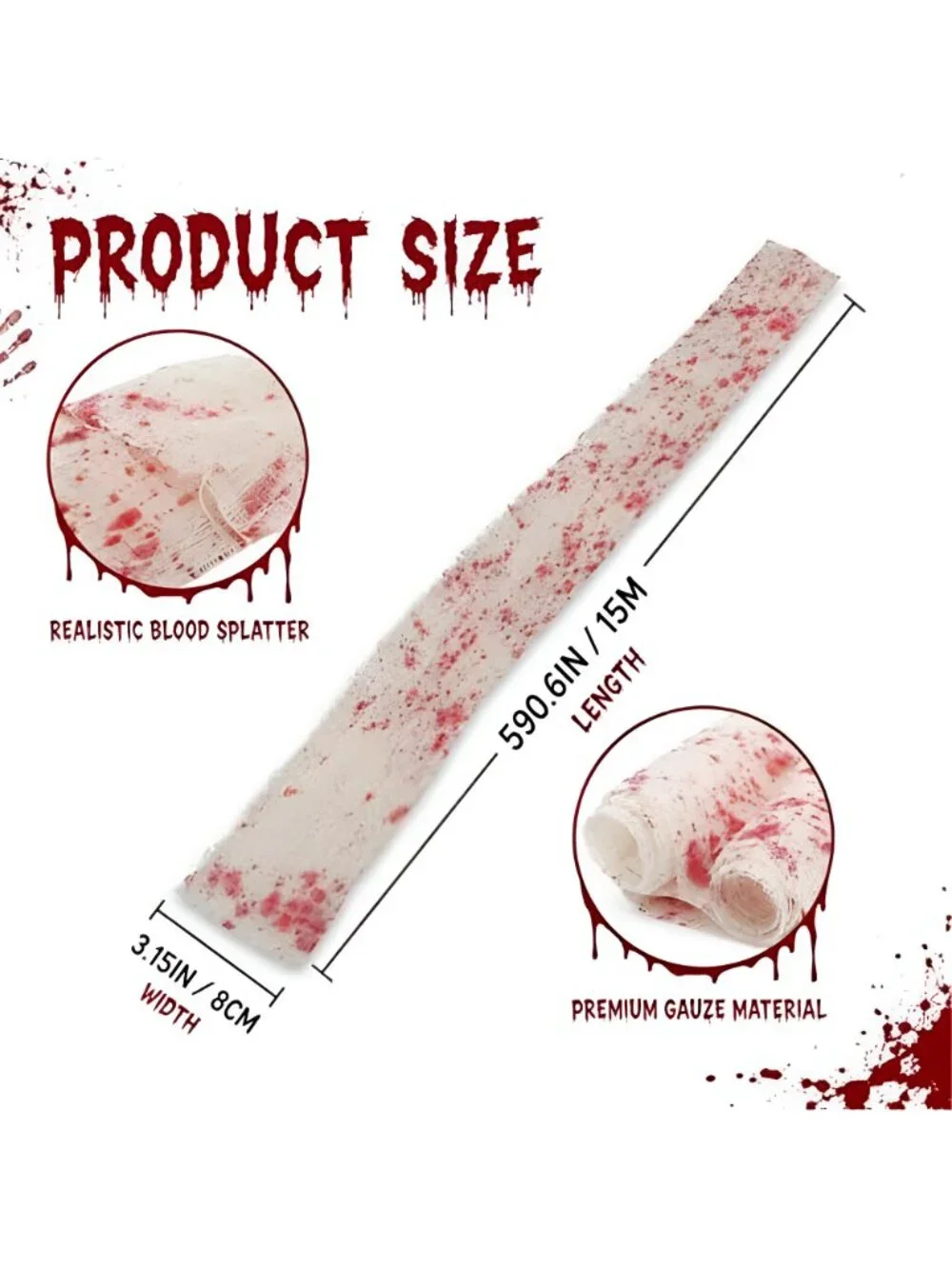 Spooky Gauze for Halloween Party Decorations 590 x 3.14 inch